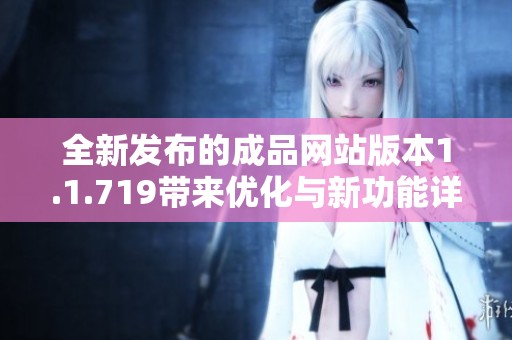 全新发布的成品网站版本1.1.719带来优化与新功能详解