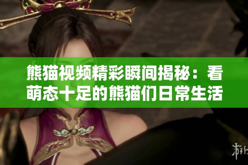 熊猫视频精彩瞬间揭秘：看萌态十足的熊猫们日常生活趣事