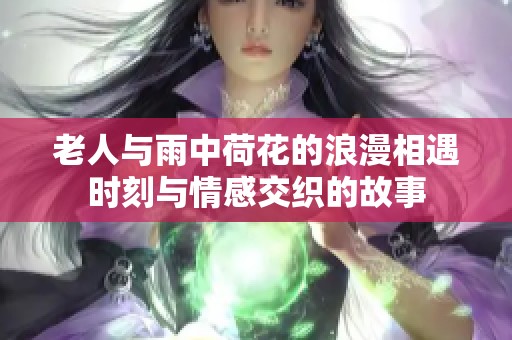 老人与雨中荷花的浪漫相遇时刻与情感交织的故事