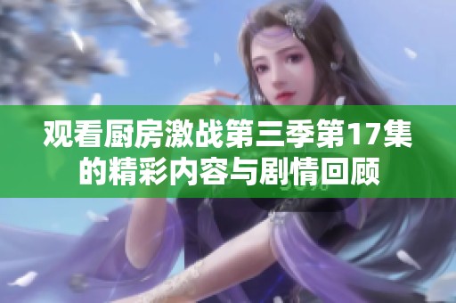 观看厨房激战第三季第17集的精彩内容与剧情回顾