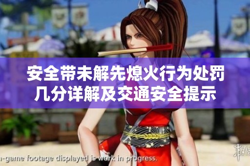 安全带未解先熄火行为处罚几分详解及交通安全提示