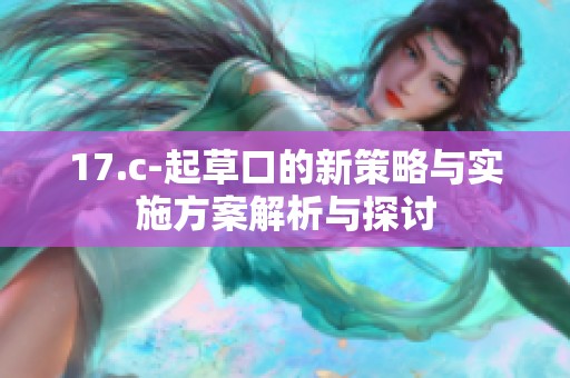 17.c-起草口的新策略与实施方案解析与探讨