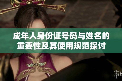 成年人身份证号码与姓名的重要性及其使用规范探讨