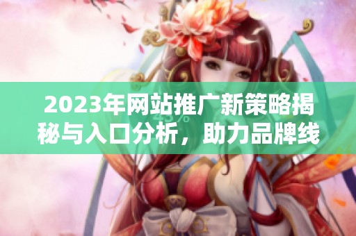 2023年网站推广新策略揭秘与入口分析，助力品牌线上成长
