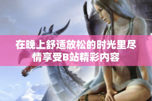 在晚上舒适放松的时光里尽情享受B站精彩内容