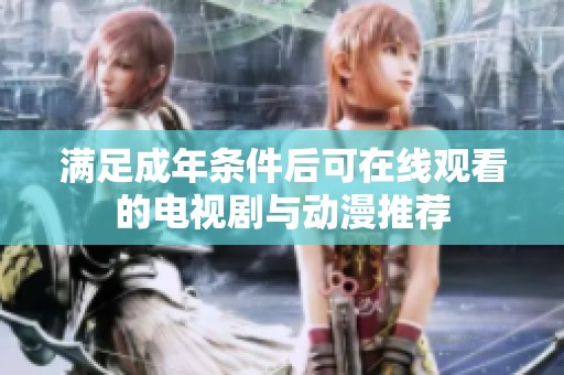 满足成年条件后可在线观看的电视剧与动漫推荐