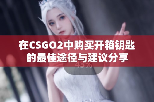 在CSGO2中购买开箱钥匙的最佳途径与建议分享