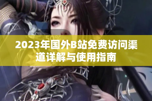 2023年国外B站免费访问渠道详解与使用指南