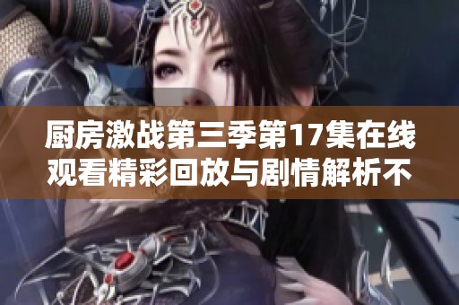 厨房激战第三季第17集在线观看精彩回放与剧情解析不容错过