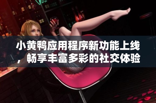 小黄鸭应用程序新功能上线，畅享丰富多彩的社交体验