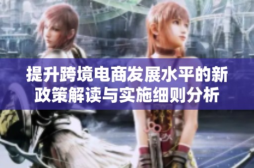 提升跨境电商发展水平的新政策解读与实施细则分析