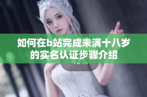 如何在b站完成未满十八岁的实名认证步骤介绍