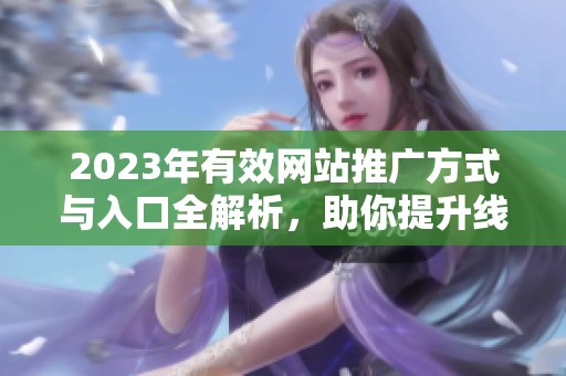 2023年有效网站推广方式与入口全解析，助你提升线上曝光率
