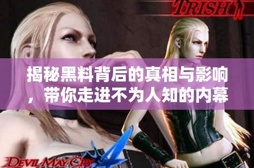 揭秘黑料背后的真相与影响，带你走进不为人知的内幕世界