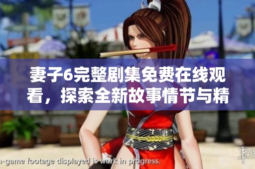 妻子6完整剧集免费在线观看，探索全新故事情节与精彩角色发展