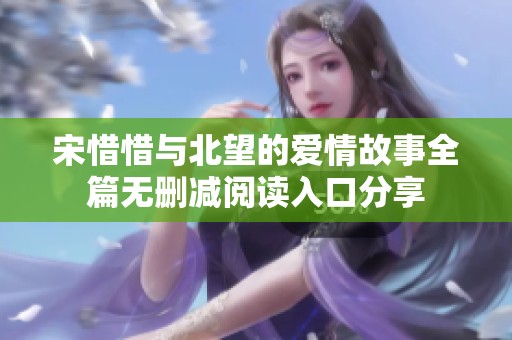 宋惜惜与北望的爱情故事全篇无删减阅读入口分享