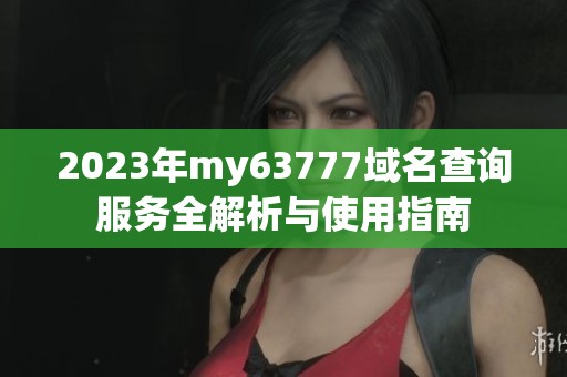 2023年my63777域名查询服务全解析与使用指南