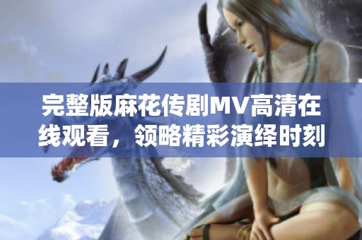 完整版麻花传剧MV高清在线观看，领略精彩演绎时刻