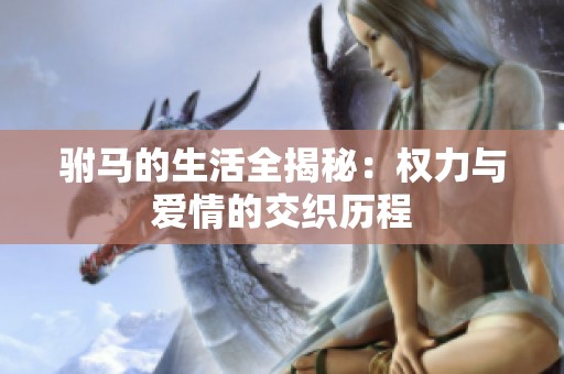 驸马的生活全揭秘：权力与爱情的交织历程