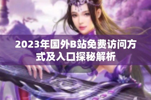 2023年国外B站免费访问方式及入口探秘解析