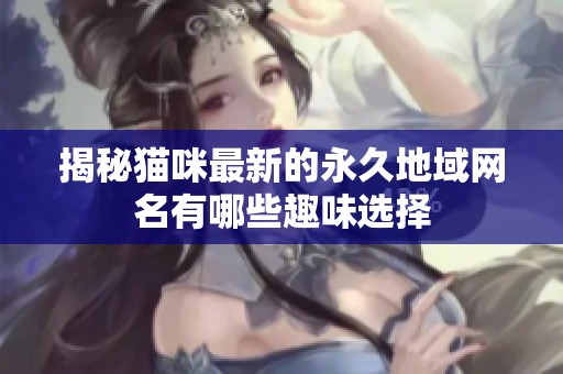 揭秘猫咪最新的永久地域网名有哪些趣味选择