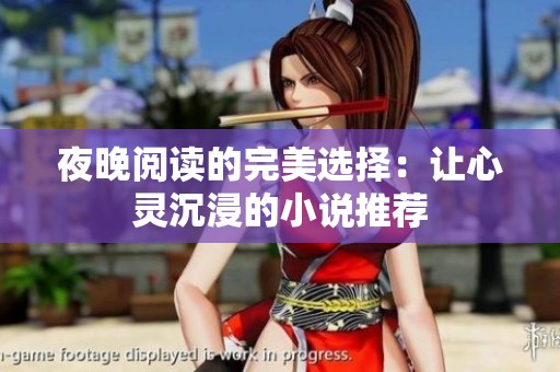 夜晚阅读的完美选择：让心灵沉浸的小说推荐