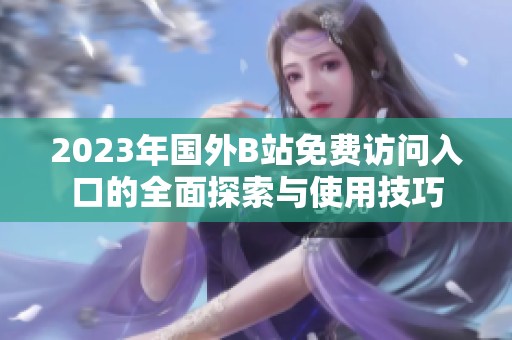 2023年国外B站免费访问入口的全面探索与使用技巧