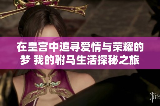 在皇宫中追寻爱情与荣耀的梦 我的驸马生活探秘之旅