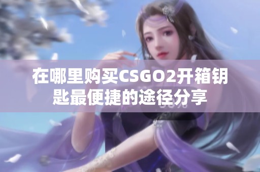 在哪里购买CSGO2开箱钥匙最便捷的途径分享