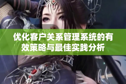 优化客户关系管理系统的有效策略与最佳实践分析