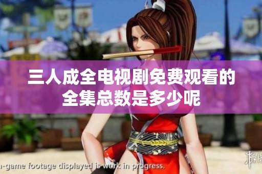 三人成全电视剧免费观看的全集总数是多少呢