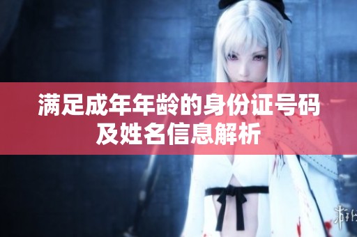 满足成年年龄的身份证号码及姓名信息解析