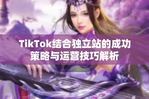 TikTok结合独立站的成功策略与运营技巧解析