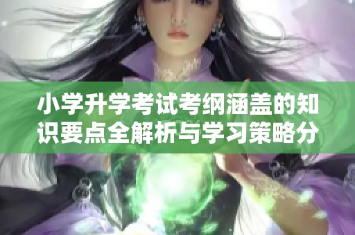 小学升学考试考纲涵盖的知识要点全解析与学习策略分享